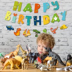 BIEUFBJI Dinosaur Banner Dinosaur Theme Party Decoration, Indoor/Outdoor Han…
