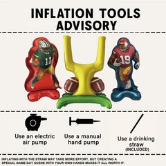 Football Party Balloon Set – Includes Goal Post & 2 Football Player Balloons,…
