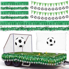 13 Pcs Soccer Parade Float Decorations Set with 1 Gaint Inflatable Soccer Bal…