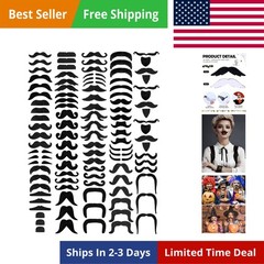 175 Pcs Fake Mustaches Bulk for Kids Stick on Mustache Kids Beard Self Adhesi…