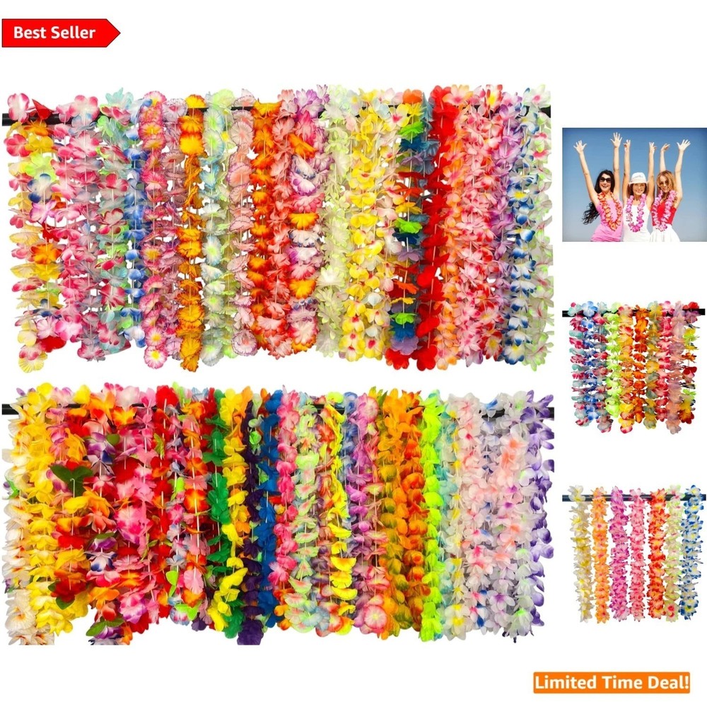 Comfortable and Lifelike 100 Count Hawaiian Leis – Ideal for Gatherings