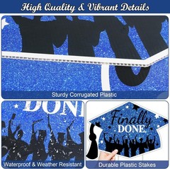 Congrats Grad 2026 Yard Signs – 8-Piece Outdoor Decoration Set for Parties