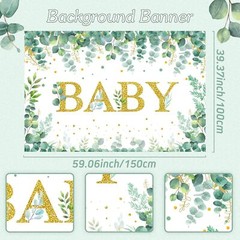 125PCS Sage Green Baby Shower Decorations – Retro and Gold Balloons…