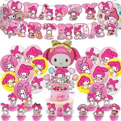 Melody Birthday Party Decorations, Kawaii Cartoon Party Supplies with Banner,…