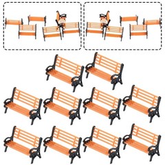 Model Park 0.79*0.55*0.35inch/2*1.4*0.9cm 10Pcs 1:87 Chair Plastic