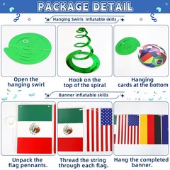 Soccer Party Decorations, 60×70 Inch Vibrant Soccer Backdrop Banner Hanging S…
