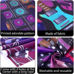 Karaoke Party Decorations Supplies, Large Fabric Rock Star Vacation Party Backdr