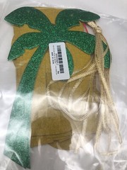 Gold Glitter Hawaii Beaches Banner Hawaii Beaches Coconut Tree Banner 2pc *READ