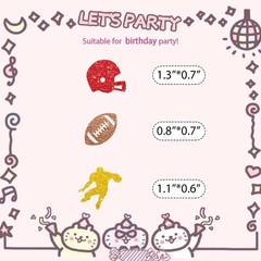 100-Count Football Player Table Confetti for Sport Theme Birthday Rugby