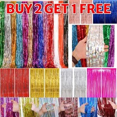 2M-3M Foil Fringe Tinsel Curtains Shimmers DOOR For Birthday wedding anniversary