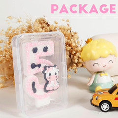 Pink Cow Glitter Birthday Candles Number 1 Birthday Decorations, Holy Cow Im One