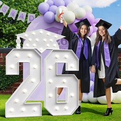 Class of 2026 Graduation Party Decorations White Marquee Number Letters Set