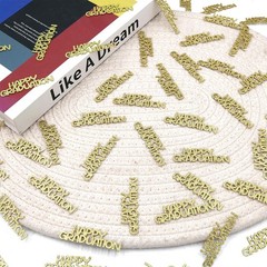 120 PCS Gold Glitter Happy Graduation Class Of 2026 Table Confetti
