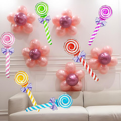 24Pcs Candy Party Decorations, 6 Colors of Candy Decoration Balloons, Candy Ball