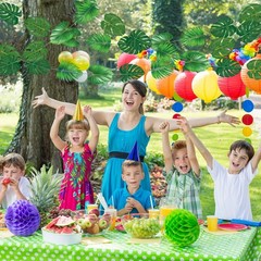 Tropical Garlands 2026 Vbs Party Decorations Rainforest Palm Leaves Garland B…