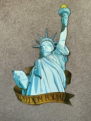 Large Double Sided USA Statue Of Liberty Cardboard Picture. Ideal For Events.