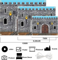 Medieval Party Decorations Castle Backdrop Knight Wall Backdrop Keepers of Th…