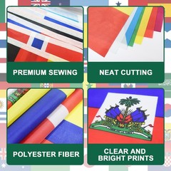 World Cup Flag Banner 42 20 x 14 cm / 8 x 5.5 inches, Nation Flags