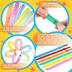 500 Pcs Rocket Balloons 40 Inch Screaming Balloons Assorted Colors Flying Lon…