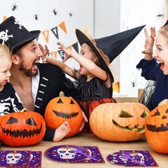 Complete 96 Pcs Mexican Fiesta Tableware Set for Day of The Dead Celebrations