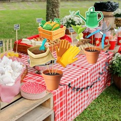 21Pcs Gardening Tool Centerpiece Sticks Garden Birthday Party Decorations Gar…