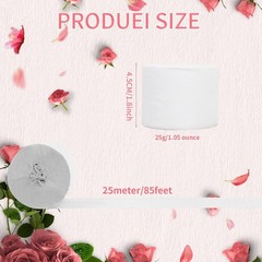6 Rolls White Crepe Paper Streamers For Party Decorations 1.8 Inch x 82 Ft