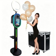 Photo Booth Machine for iPad 10.2″ – 13″ and Camera App Control RGB Fill Light