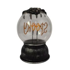 Spooky LED Halloween Glass Globe Light Table Mantle Decor Skeleton Hand New Goth