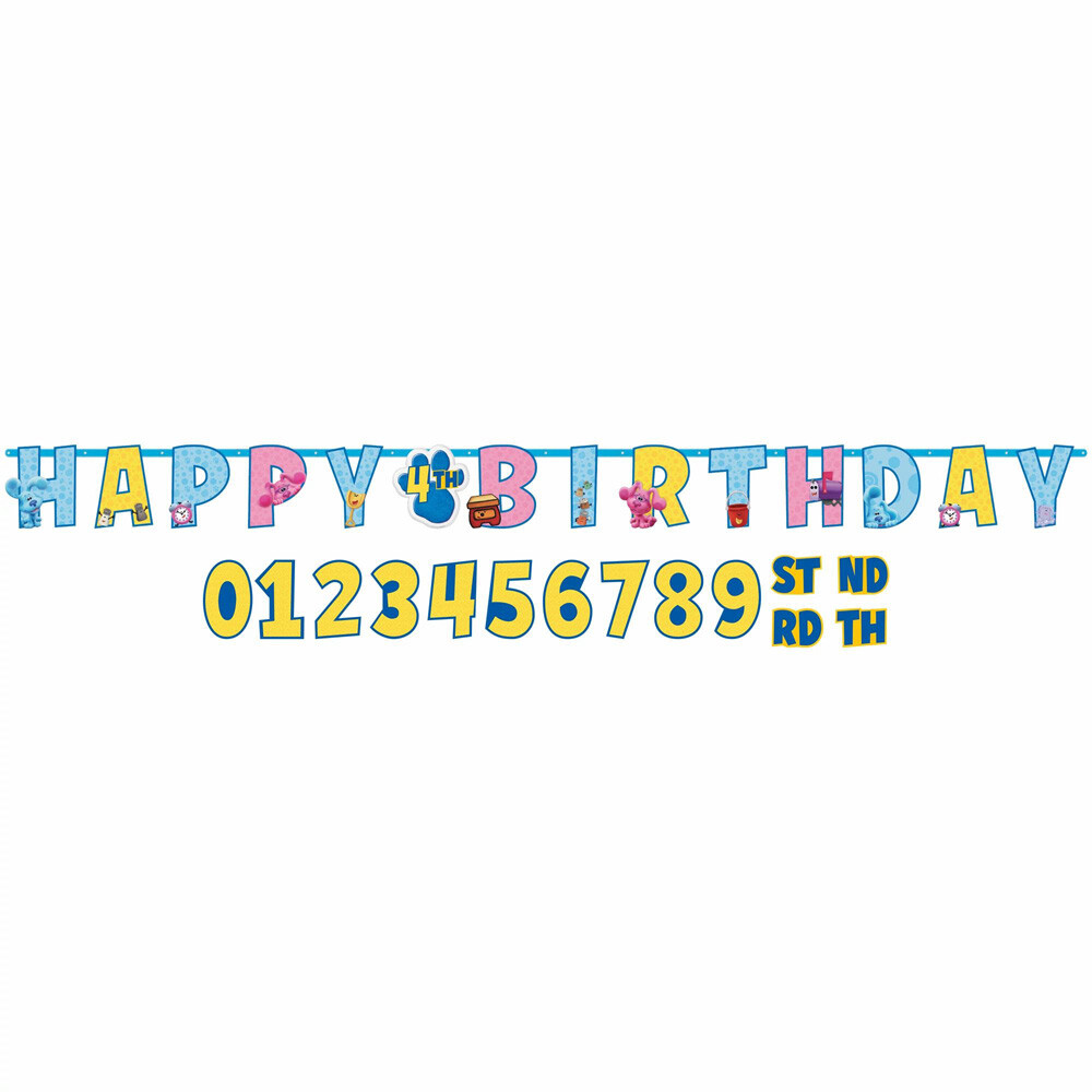 BLUE’S CLUES and You ADD A AGE JUMBO LETTER BANNER~ 1st Birthday Room Decoration