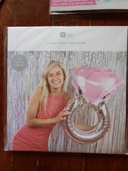 6 Balloon Set including Diamond Ring Foil, Future Mrs Balloons, YAY, Pink heart