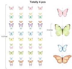 Butterfly Garland Garden Party Decorations Pastel Floral Banner Butterflies 4