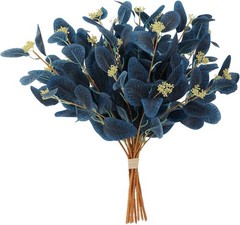 20″ Silk Artificial Eucalyptus Stems, 12Pcs Fake Eucalyptus Stem with Leaves …