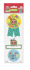 Cocomelon Birthday Stickers 31 Ct Per Pack Name Tags Happy Birthday NEW