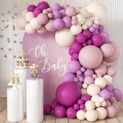Black Gold Silver Balloon Garland Arch Kit, 166Pcs 5 10 12 18 Inch Latex Balloon