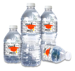 20 Yellow Graduation Cap Class of 2022 Water Bottle Labels Set of 20 Waterproof