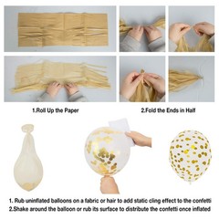 Rose Gold Birthday Party Decorations Kit, Confetti Foil Rose Gold Balloons Ha…