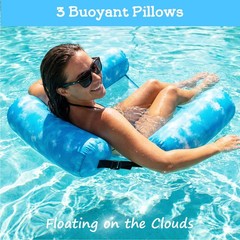 Inflatable Pool Float Chair 2 Pack Pool Floats Adult Heavy Duty, Water Float…