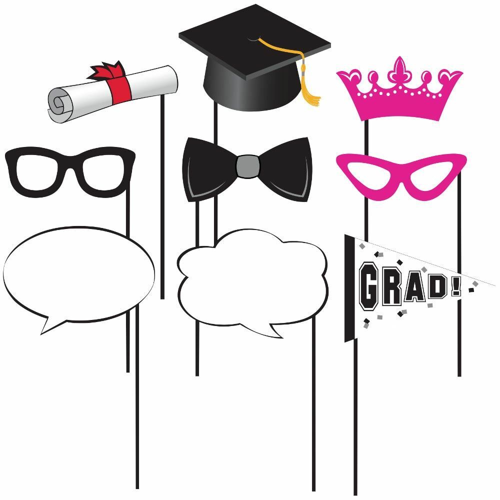 Graduation Photo Props Party Supplies 10 pc