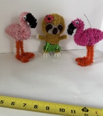 3 Pcs Party Table Decorations – Flamingo Birthday Aloha Luau Hawaiian