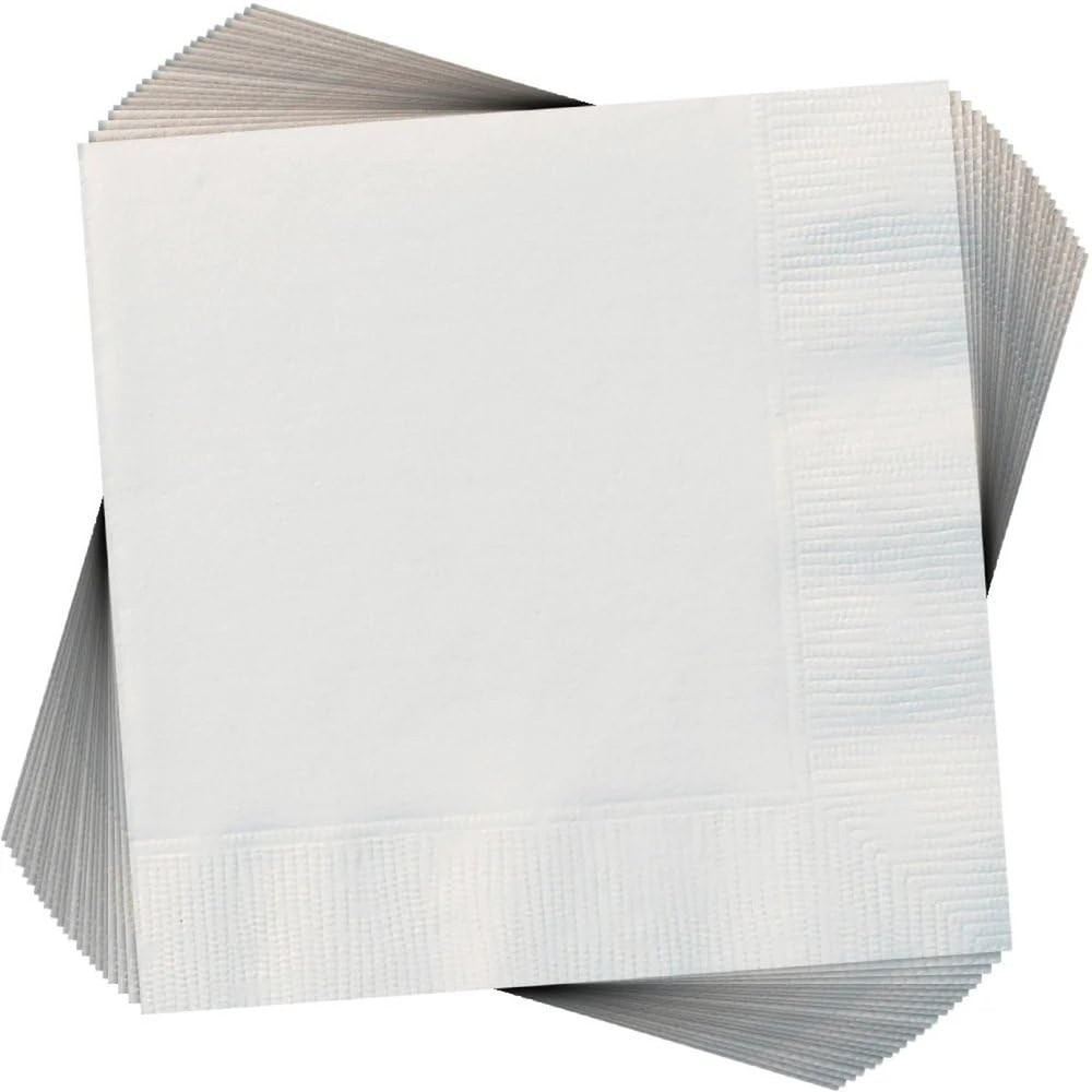 White Beverage Party Napkins, 40 Ct.