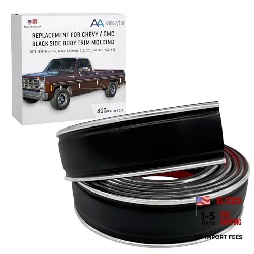 Black Side Body Trim Molding Compatible Quarter Roll – 80″ Black 2.25″ (73-88)
