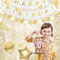 Luxurious 98-Piece Gold and White Birthday Decorations – Parties and Milestones
