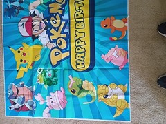 Pokemon Theme Birthday Party Backdrop Decor 5x3ft Blue Pikachu Banner Decoration