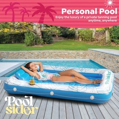 Inflatable Tanning Pool Lounger | 72″ x 48″ Large Inflatable Tanning Bed for …