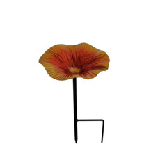 Garden Bird Feeder and Bath in Flower Sturdy Iron Construction 25x14cm