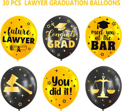 Law School Graduation Balloons – 30Pcs Lawyer Party Decorations 2026