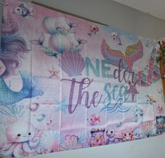 «One der The Sea» Mermaid Party In A Bag Decorations, Party Decorations, Banner