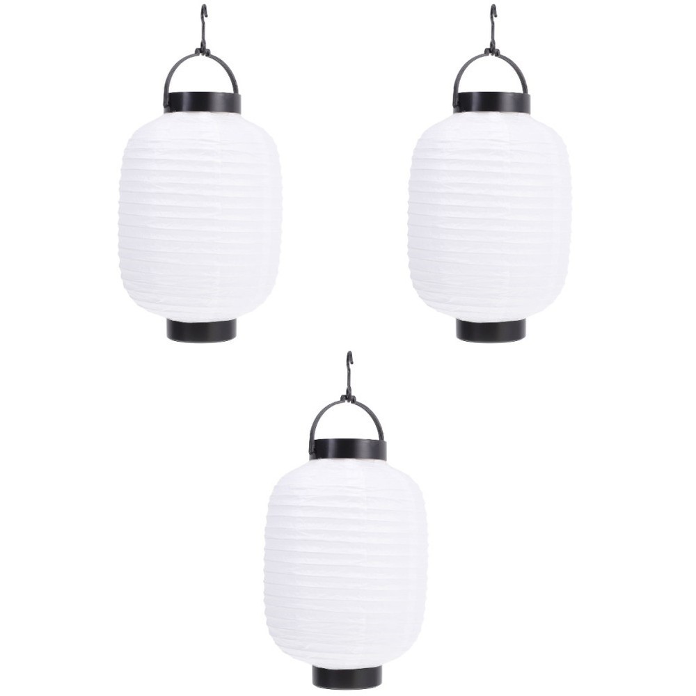3 Count Japanese Style Hanging Lantern Foldable Handheld Chinese