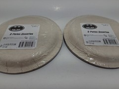 Batman Party Supply Lot-1ea Table Cover,32ea Napkins,32ea Small Plates&32ea Larg
