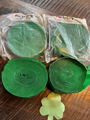 4 Rolls 1800 feet Green Crepe Paper Streamers Decorations St Patricks Day Party